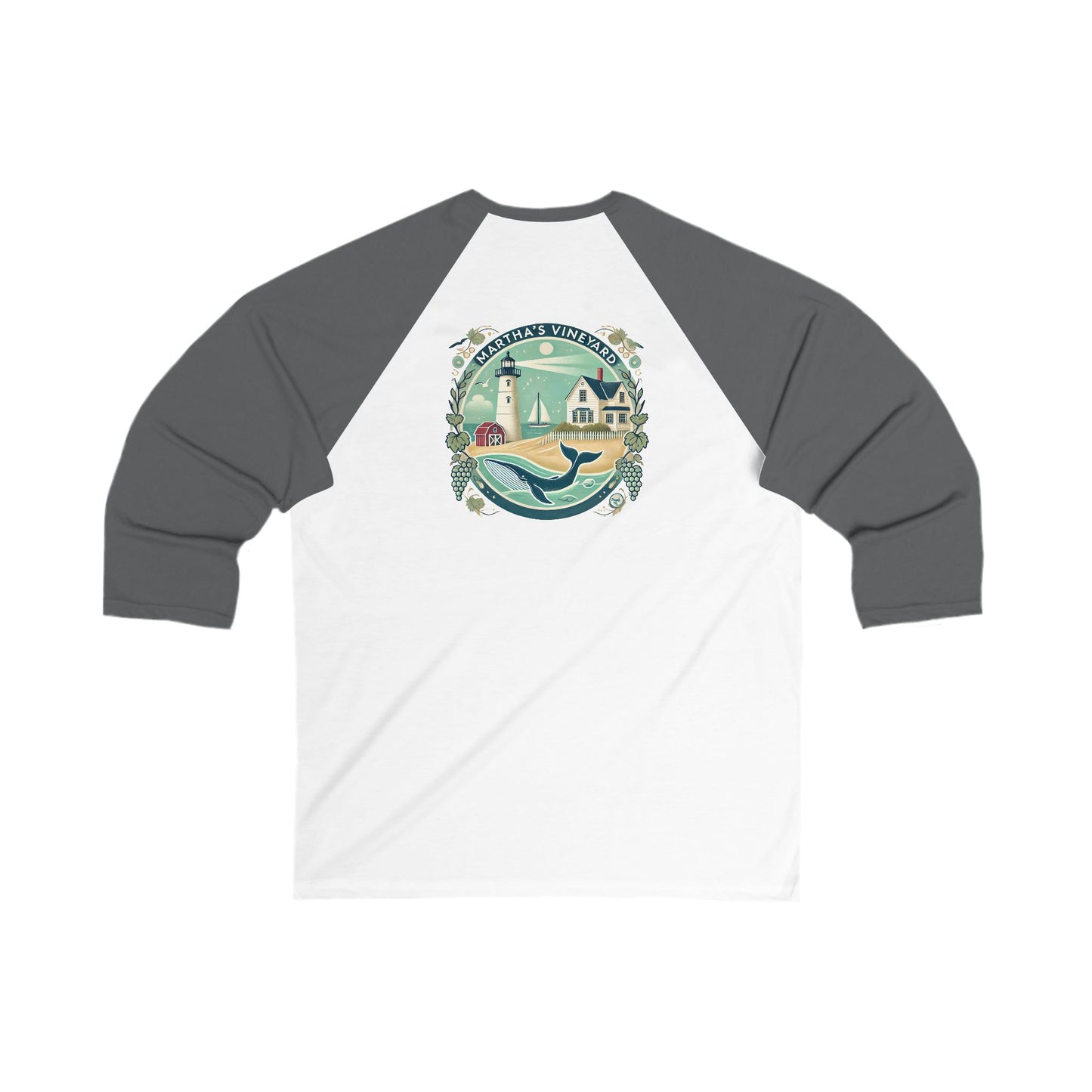 Vintage Martha's Vineyard Men's 3/4 Sleeve Baseball Tee