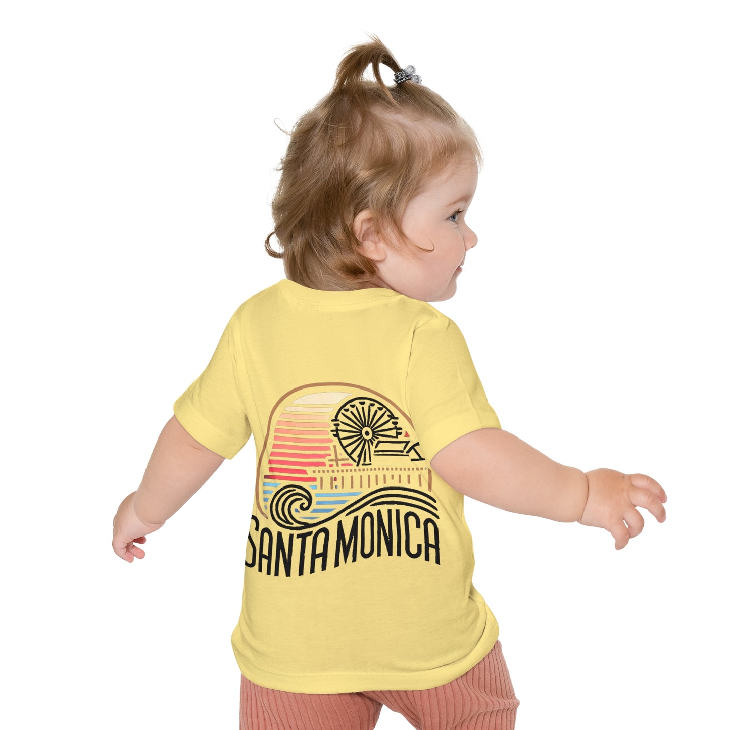 Vibrant Santa Monica Unisex Baby Short Sleeve T-Shirt