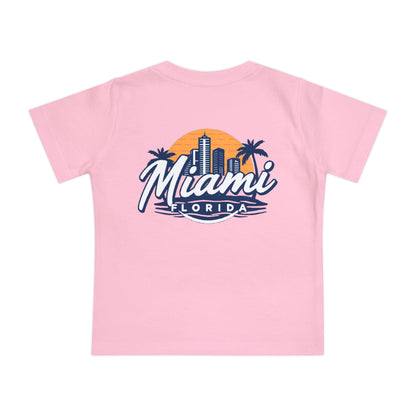 Retro Miami Unisex Baby Short Sleeve T-Shirt