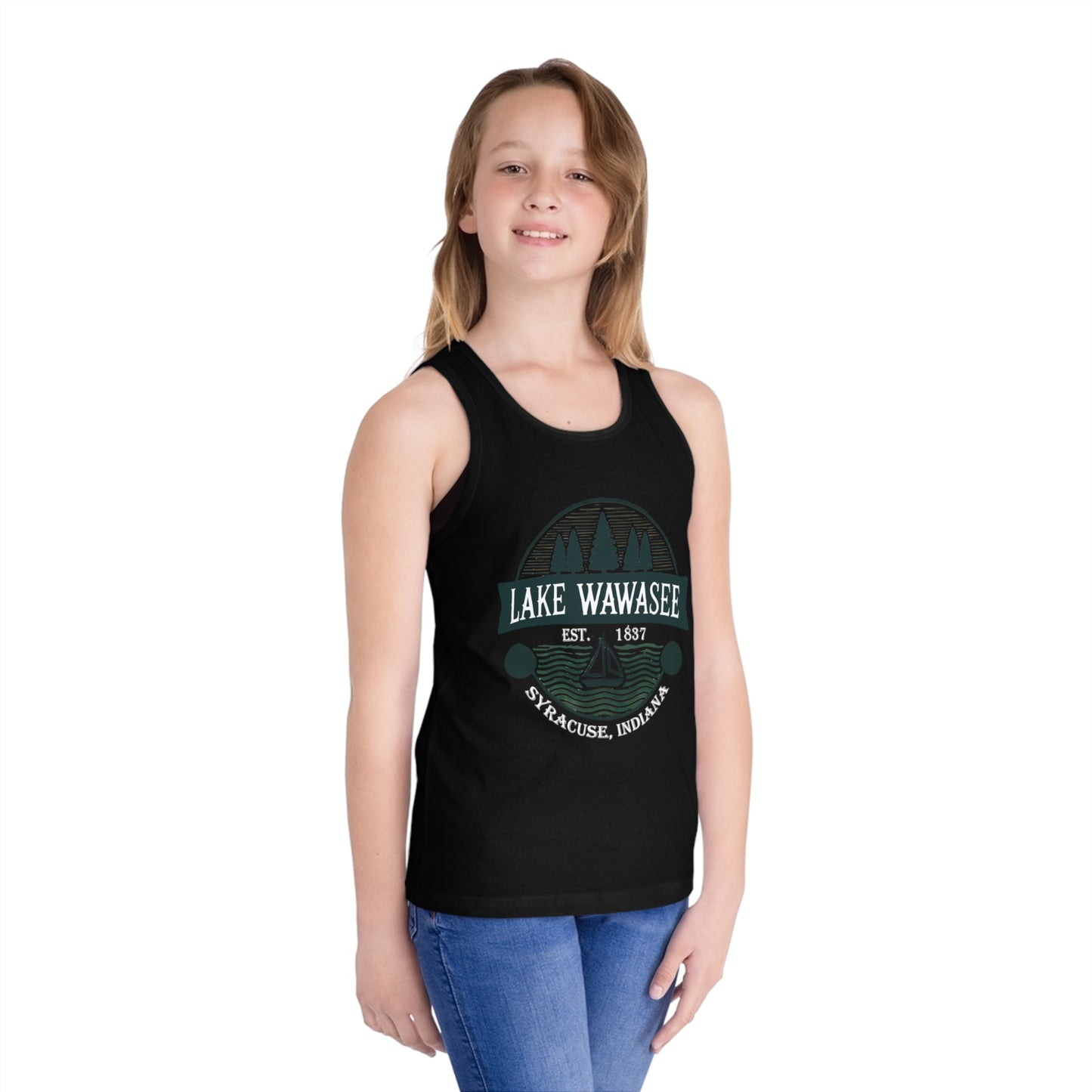 Vintage Lake Wawasee Unisex Kids Jersey Tank Top