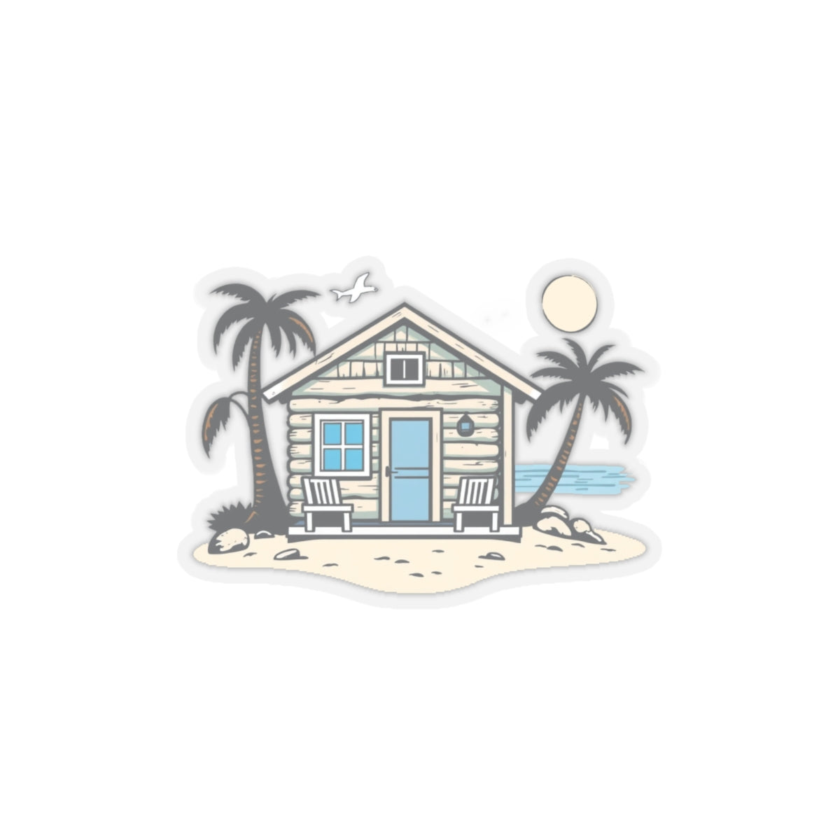 Beach Cabin Kiss-Cut Sticker #1