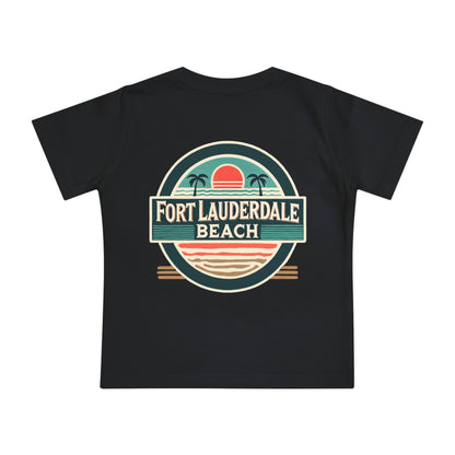 Vintage Fort Lauderdale Unisex Baby Short Sleeve T-Shirt
