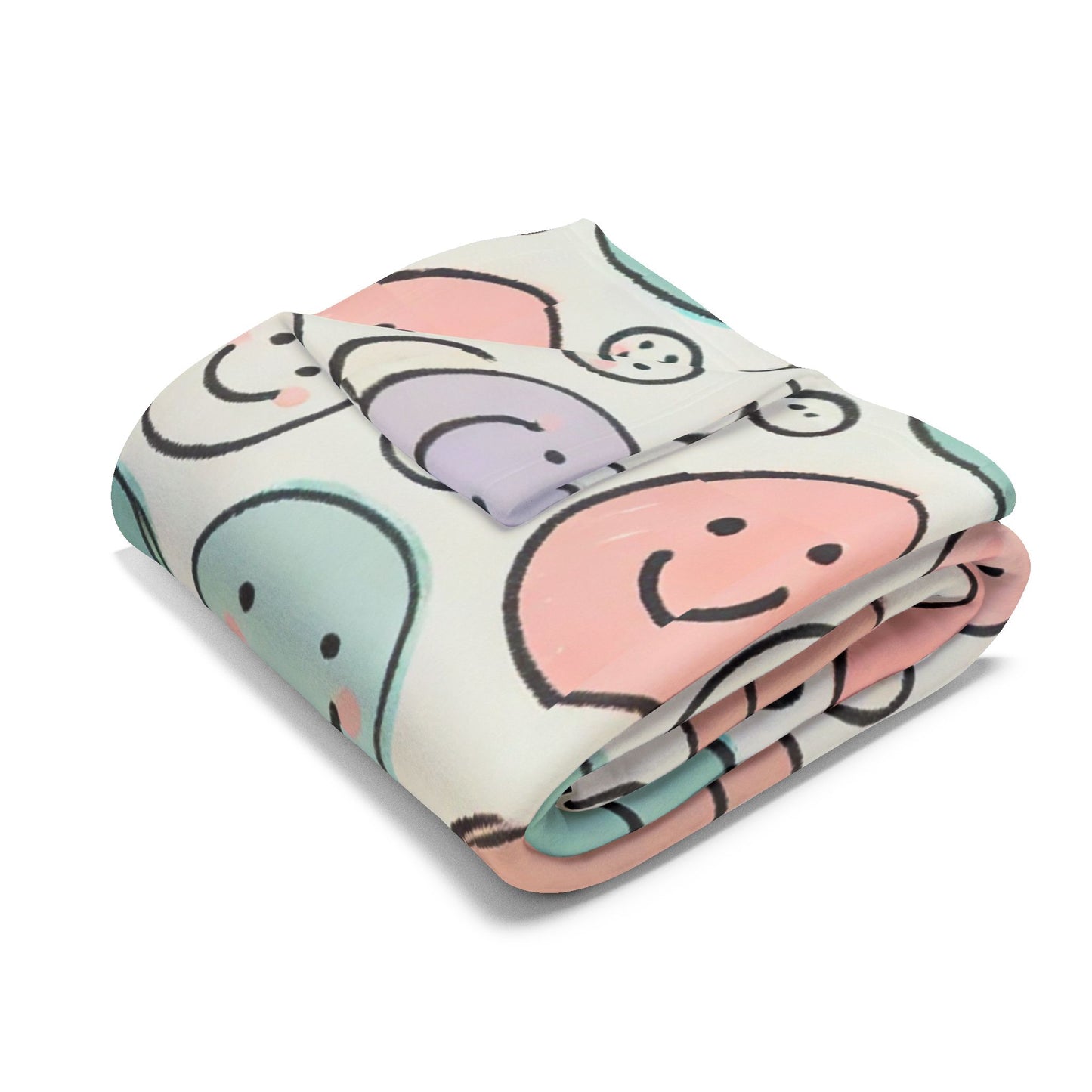 Pastel Smiles Arctic Fleece Blanket