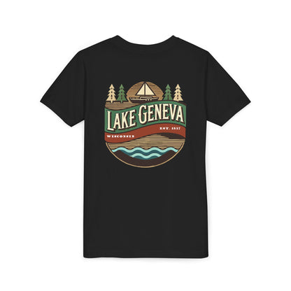 Retro Lake Geneva Unisex Youth Short Sleeve Tee
