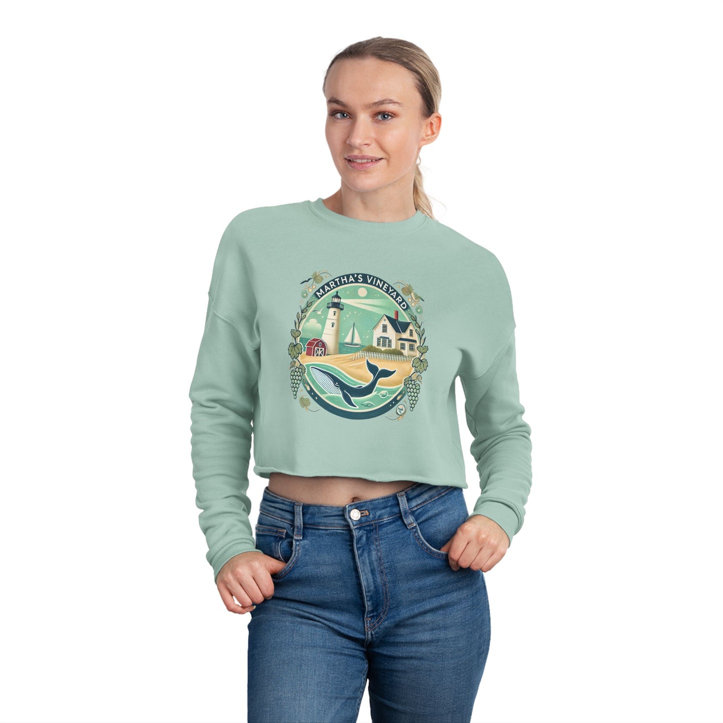 Vintage Martha's Vineyard Women's Cropped Sweatshirt