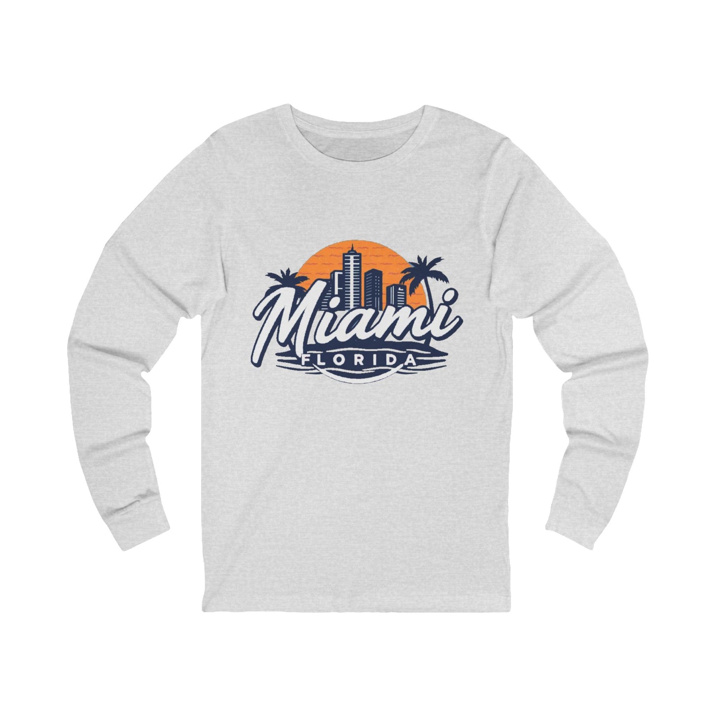 Retro Miami Unisex Jersey Long Sleeve Tee