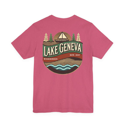 Retro Lake Geneva Unisex Jersey Short Sleeve Tee