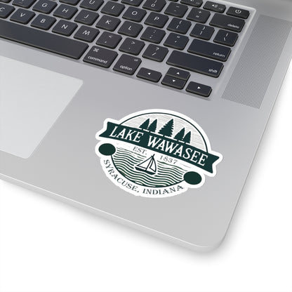 Vintage Lake Wawasee Kiss-Cut Sticker