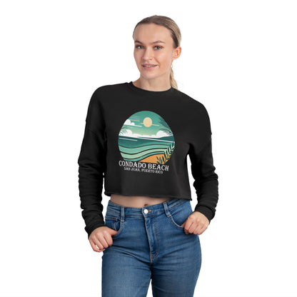 Coastal Vibes Condado Beach Women's Cropped Sweatshirt