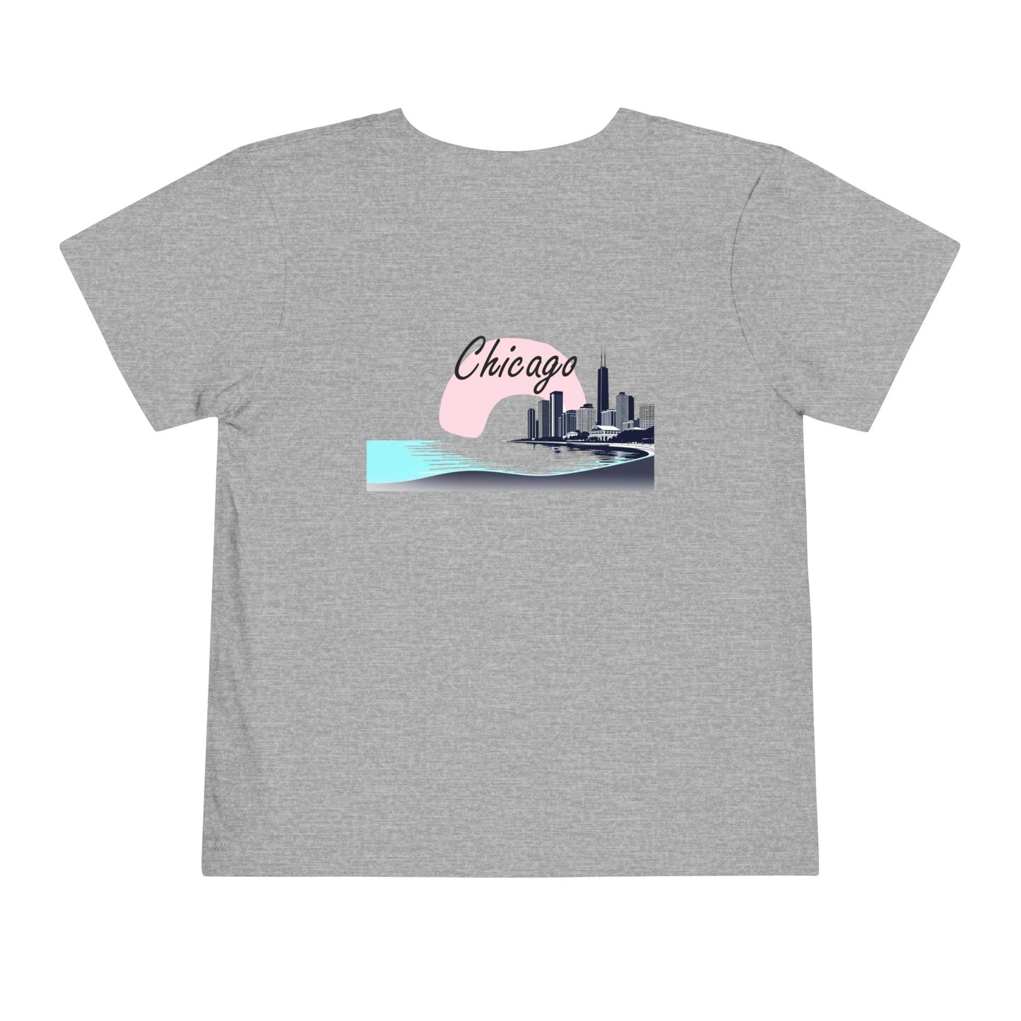 Elegant Chicago Skyline Unisex Toddler Short Sleeve Tee