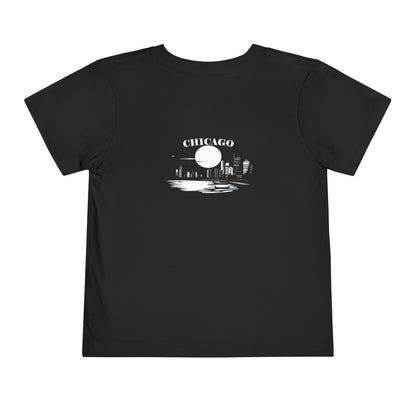 Mystery Noir Chicago Skyline Sunset Unisex Toddler Short Sleeve Tee