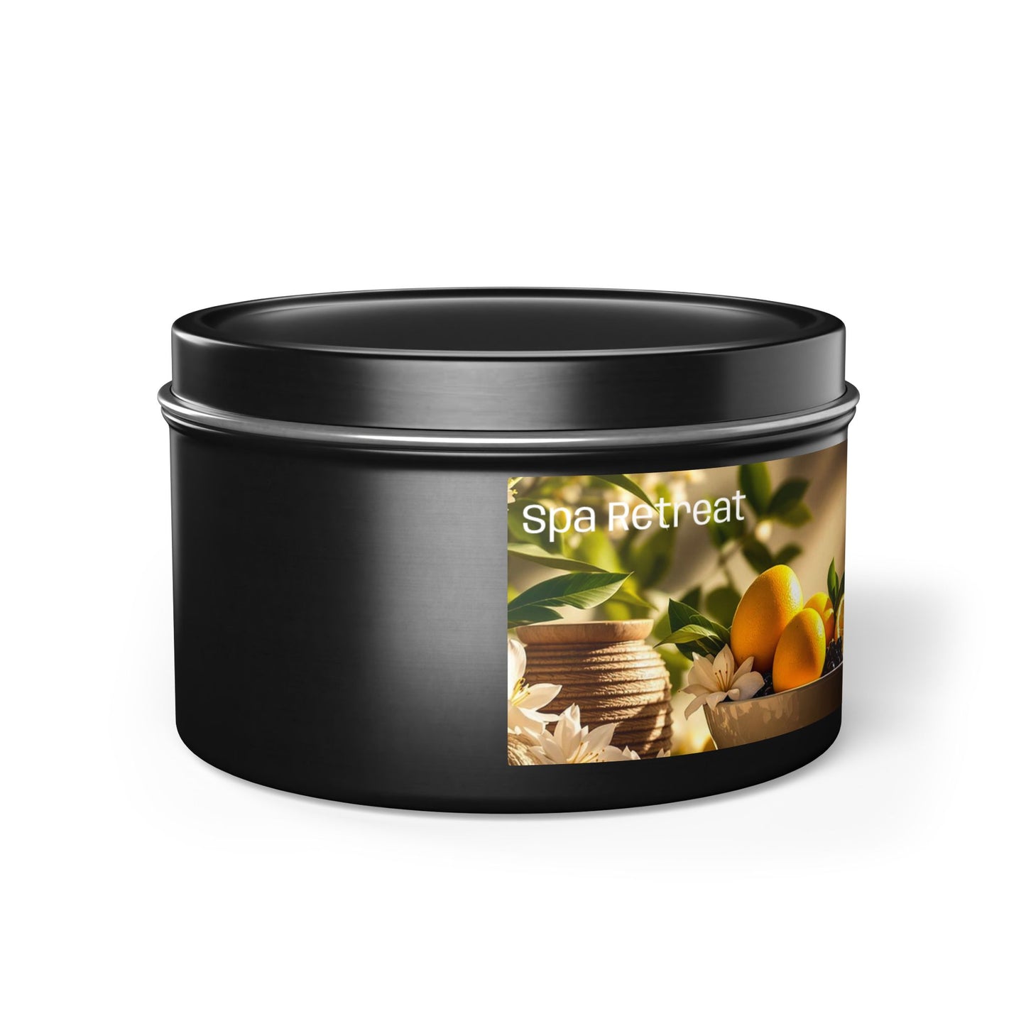 Spa Retreat Scented Rustic Tin Candle