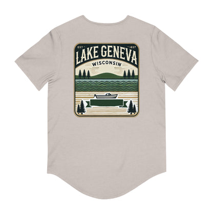 Vintage Lake Geneva Men's Jersey Curved Hem Tee