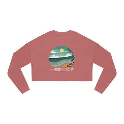 Coastal Vibes Condado Beach Women's Cropped Sweatshirt