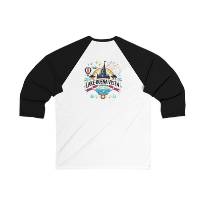 Adventurous Lake Buena Vista Men's 3/4 Sleeve Baseball Tee