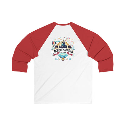 Adventurous Lake Buena Vista Men's 3/4 Sleeve Baseball Tee