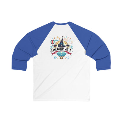 Adventurous Lake Buena Vista Men's 3/4 Sleeve Baseball Tee