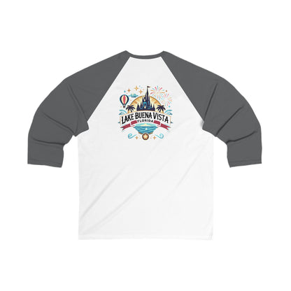 Adventurous Lake Buena Vista Men's 3/4 Sleeve Baseball Tee