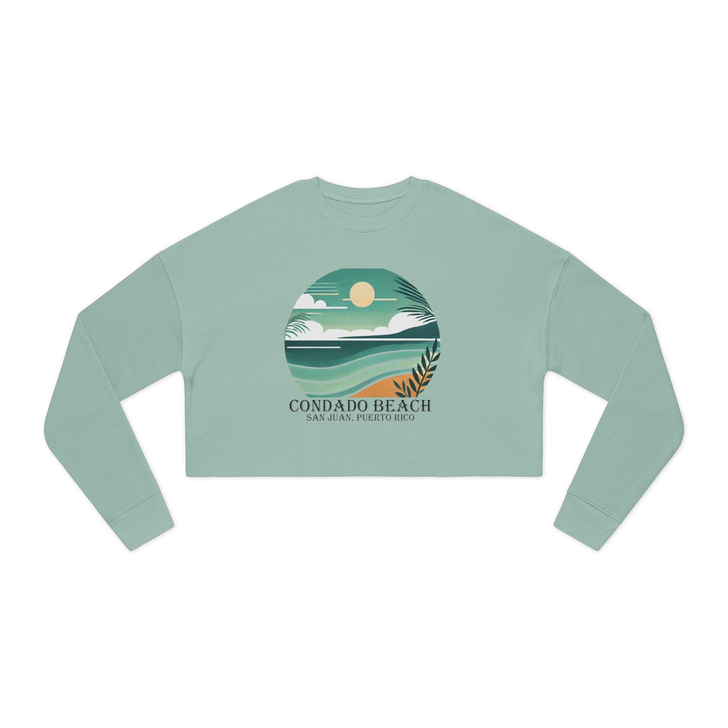 Coastal Vibes Condado Beach Women's Cropped Sweatshirt