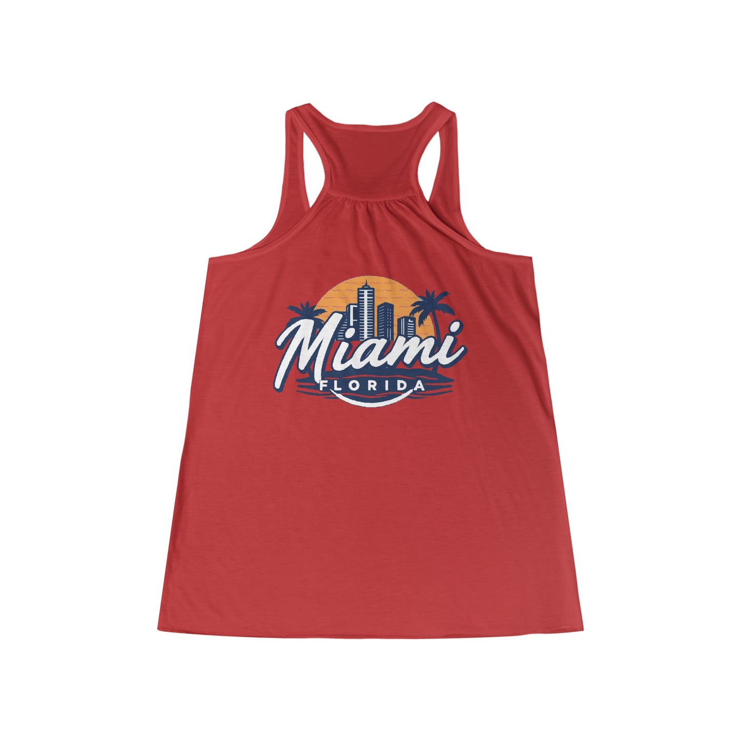Retro Miami Women's Flowy Racerback Tank