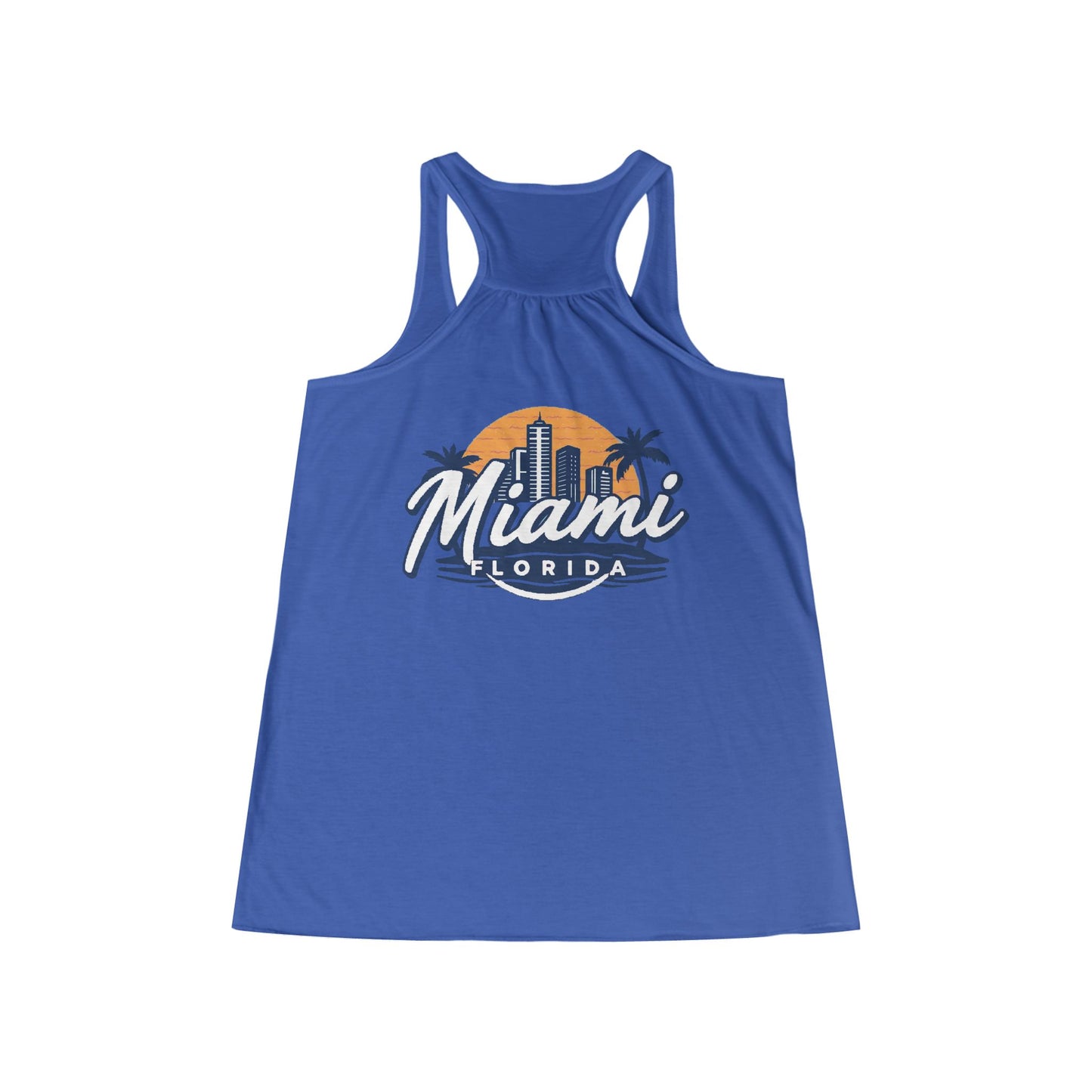 Retro Miami Women's Flowy Racerback Tank