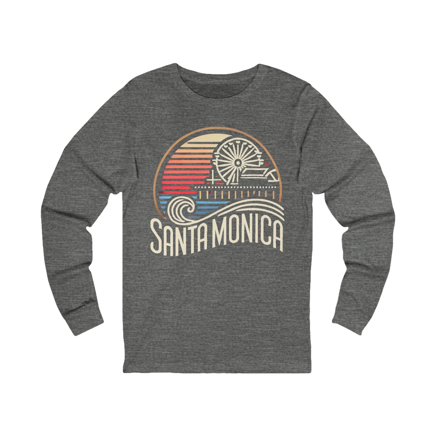 Vibrant Santa Monica Unisex Jersey Long Sleeve Tee