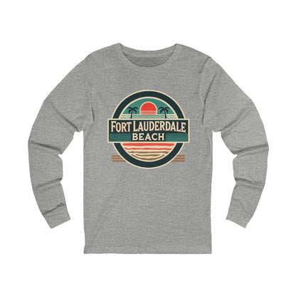 Vintage Fort Lauderdale Unisex Jersey Long Sleeve Tee