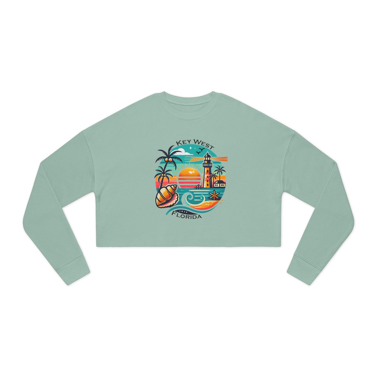 Vibrant Key West Women's Cropped Sweatshirt