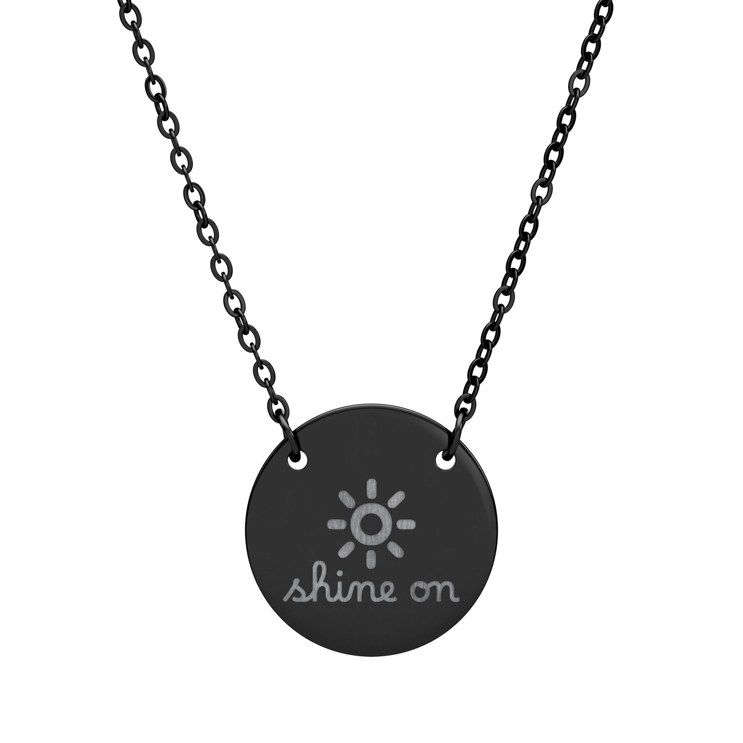 Shine On — Engraved Circle Necklace