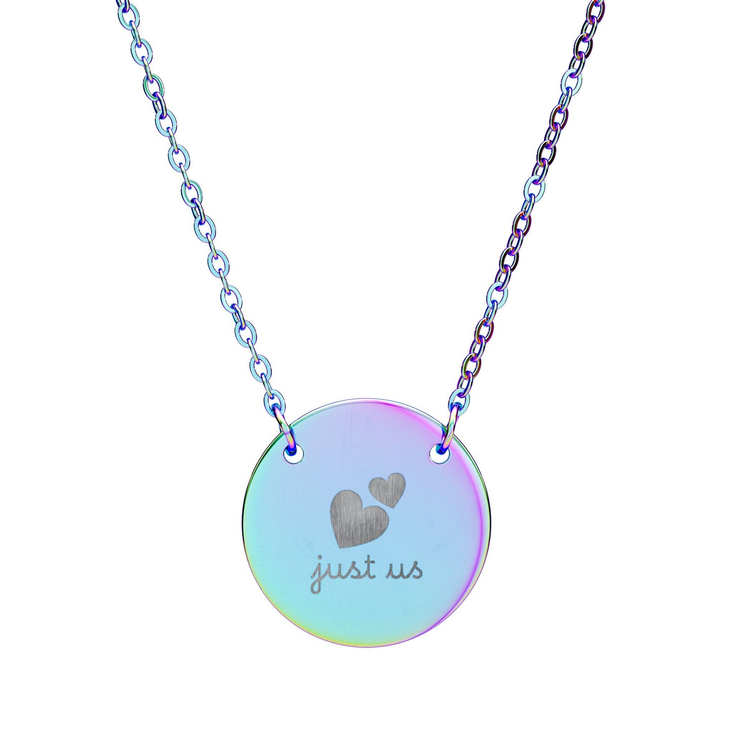 Just Us — Engraved Circle Necklace
