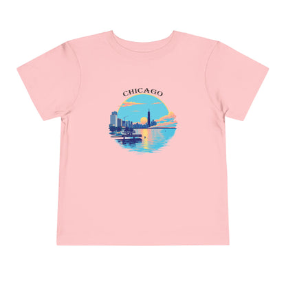 Retro Chicago Unisex Toddler Short Sleeve Tee