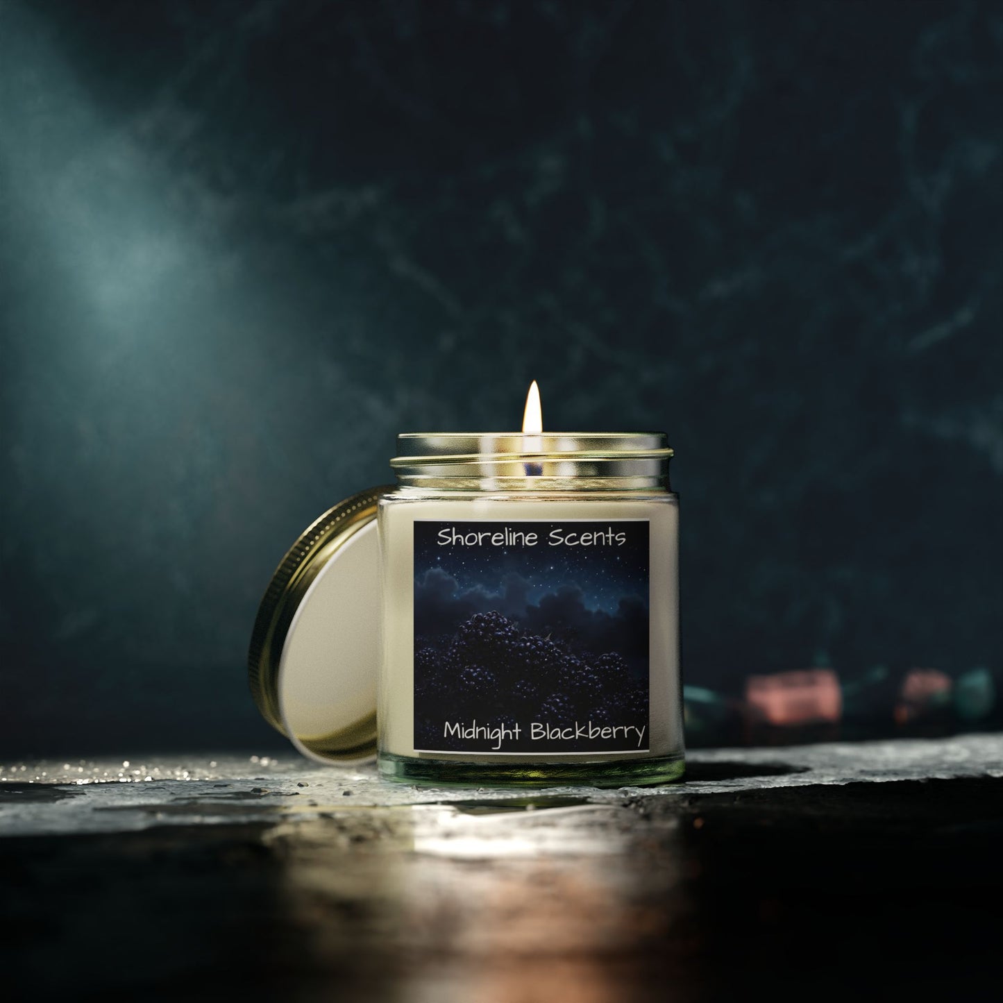 Midnight Blackberry Scented Candle (Apricot Wax)