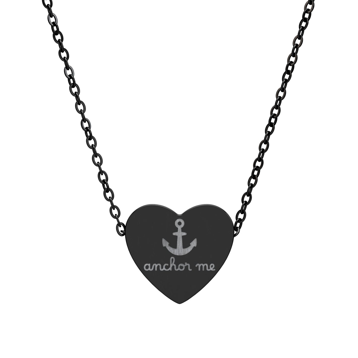 Anchor Me — Engraved Heart Necklace