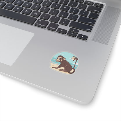 Beach Monkey Kiss-Cut Sticker