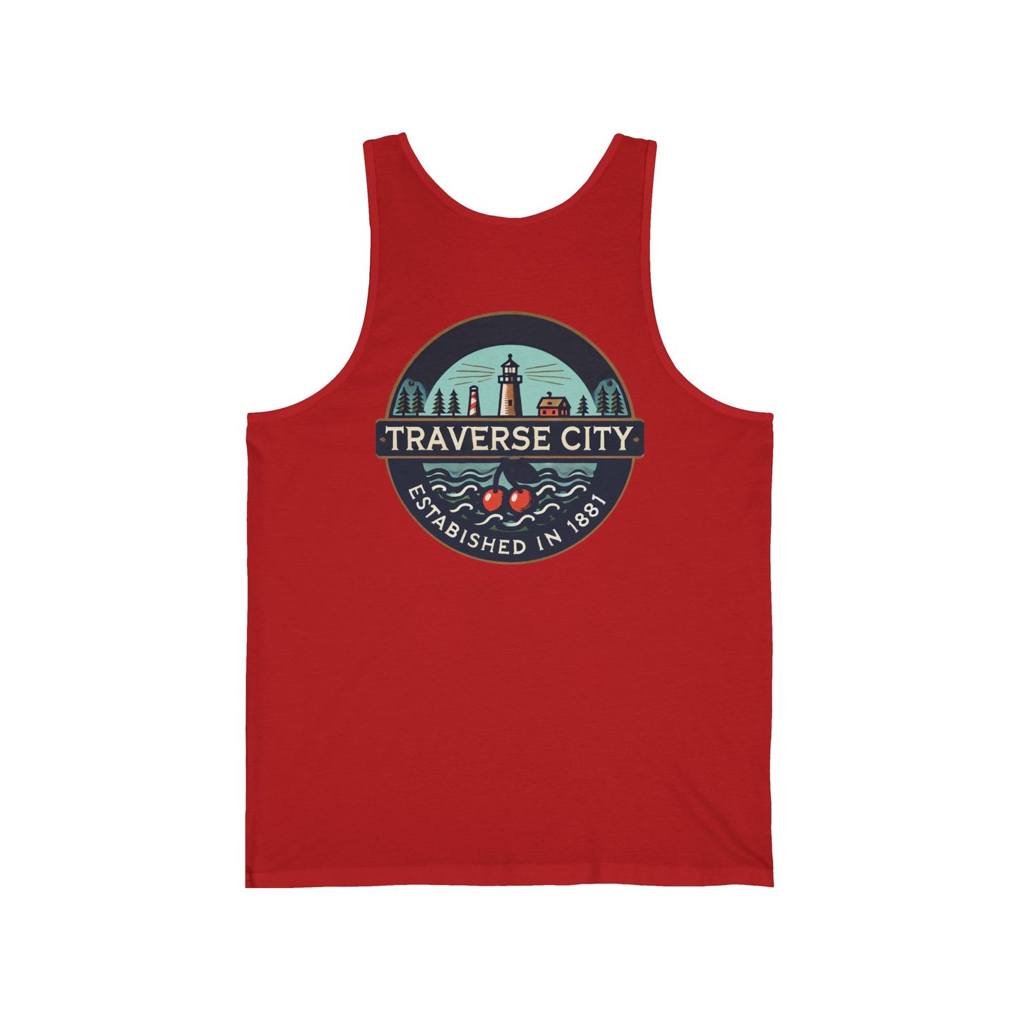 Vintage Traverse City Unisex Jersey Tank