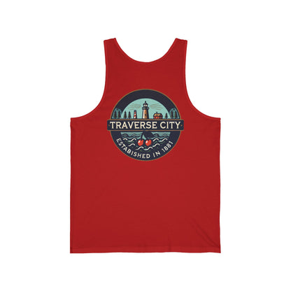 Vintage Traverse City Unisex Jersey Tank