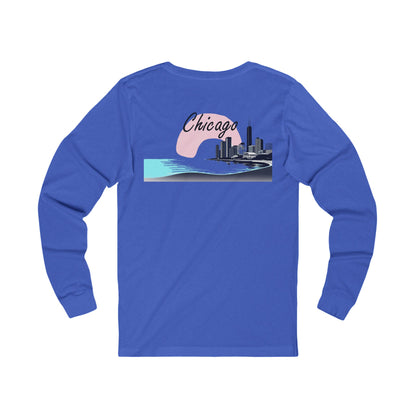 Elegant Chicago Skyline Unisex Jersey Long Sleeve Tee