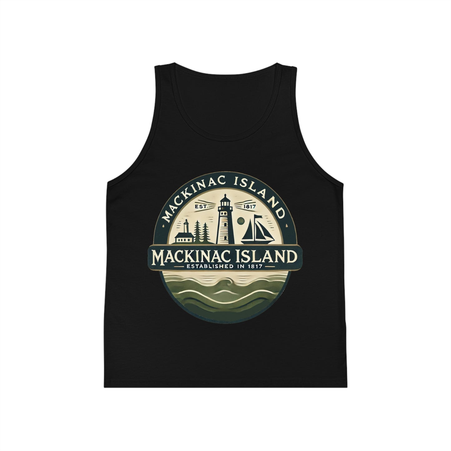 Vintage Mackinac Island Unisex Kids Jersey Tank Top