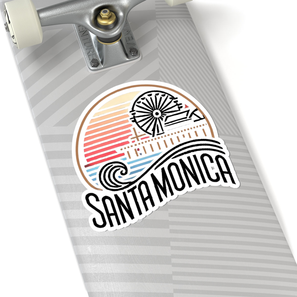 Vibrant Santa Monica Kiss-Cut Sticker