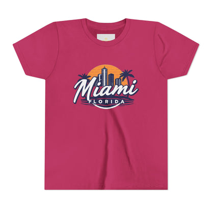 Retro Miami Unisex Youth Short Sleeve Tee