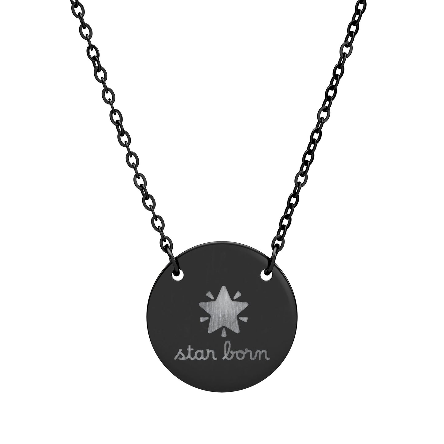 Star Born — Engraved Circle Necklace