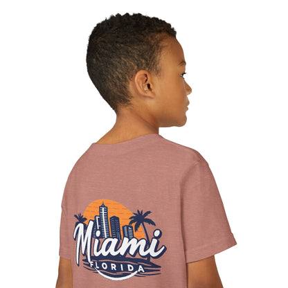 Retro Miami Unisex Youth Short Sleeve Tee
