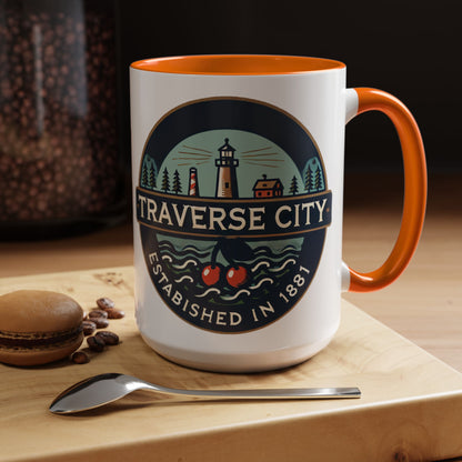 Vintage Traverse City Accent Coffee Mug