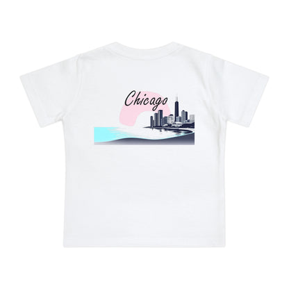 Elegant Chicago Skyline Unisex Baby Short Sleeve T-Shirt