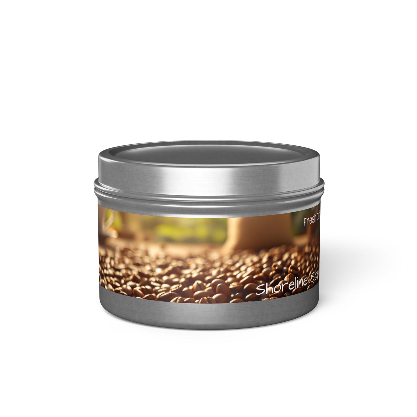 Fresh Coffee Scented Rustic Tin Candle