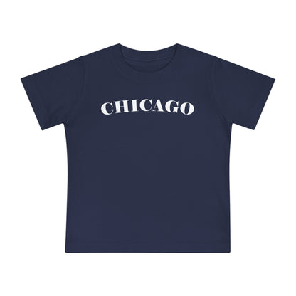 Mystery Noir Chicago Skyline Sunset Unisex Baby Short Sleeve T-Shirt