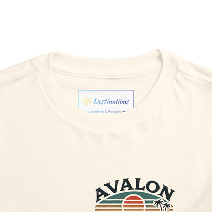 Retro Avalon Sunset Unisex Toddler Short Sleeve Tee