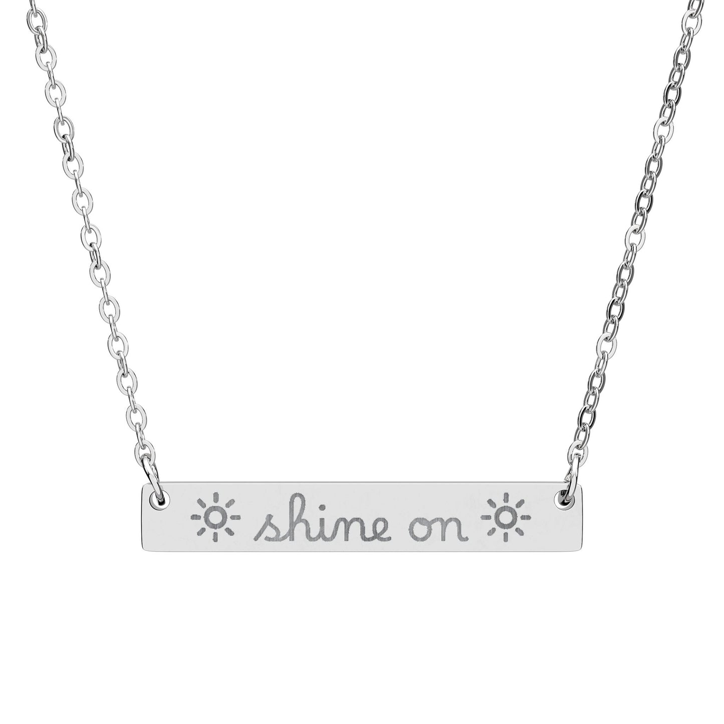 Shine On — Engraved Bar Necklace