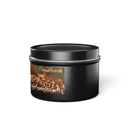 Fresh Coffee Scented Rustic Tin Candle