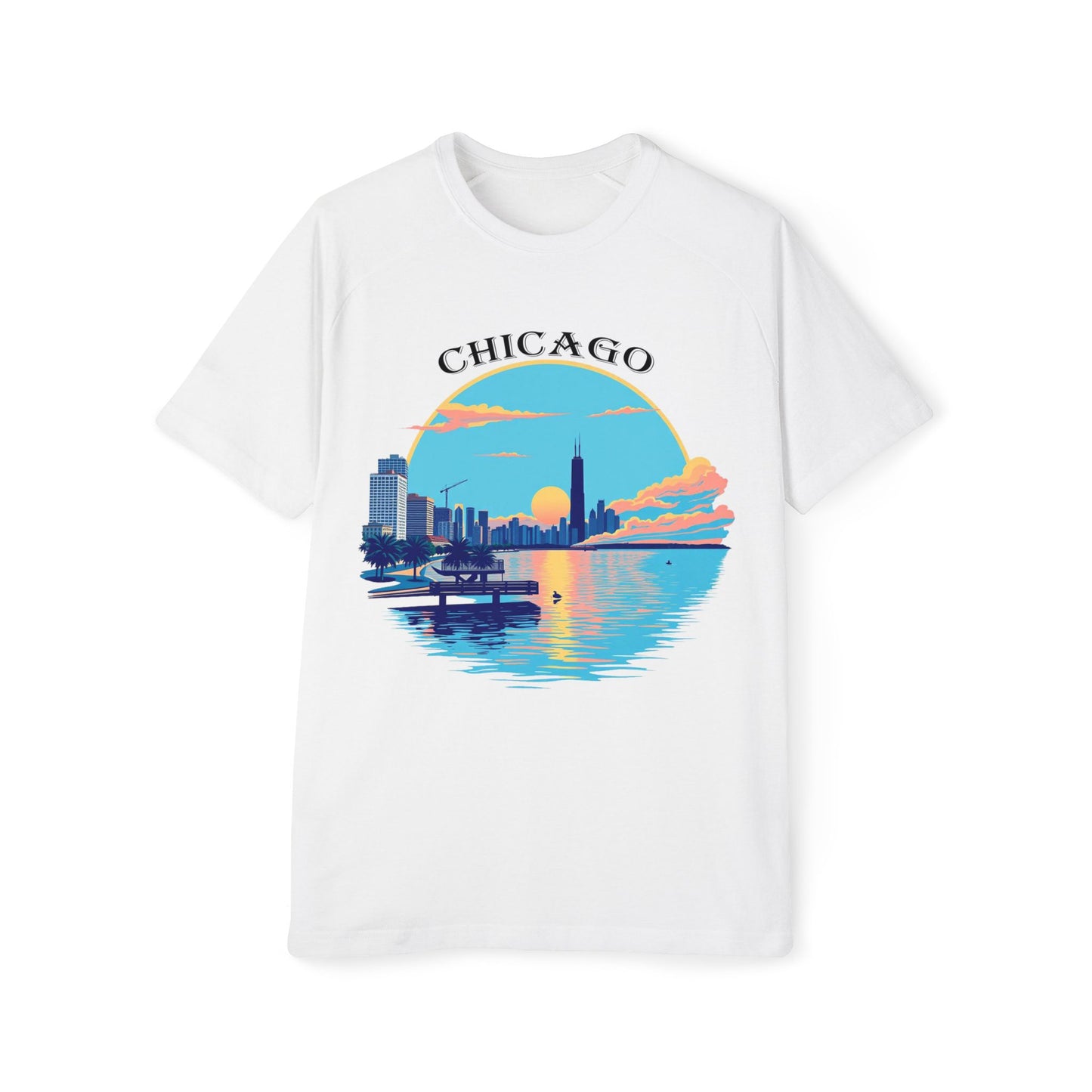 Retro Chicago Men's Raglan T-Shirt